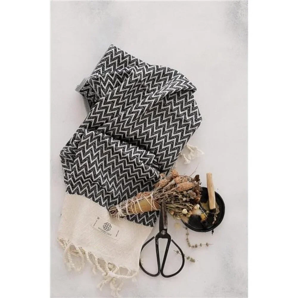 Cotton hand towels set of 2 decorative bathroom kitchen yoga face hair tea towel